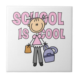 Azulejo De Cerâmica Escola de Meninas Legal
