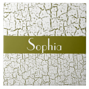 Azulejo De Cerâmica Escolha sua pintura do Crackle da cor customizável