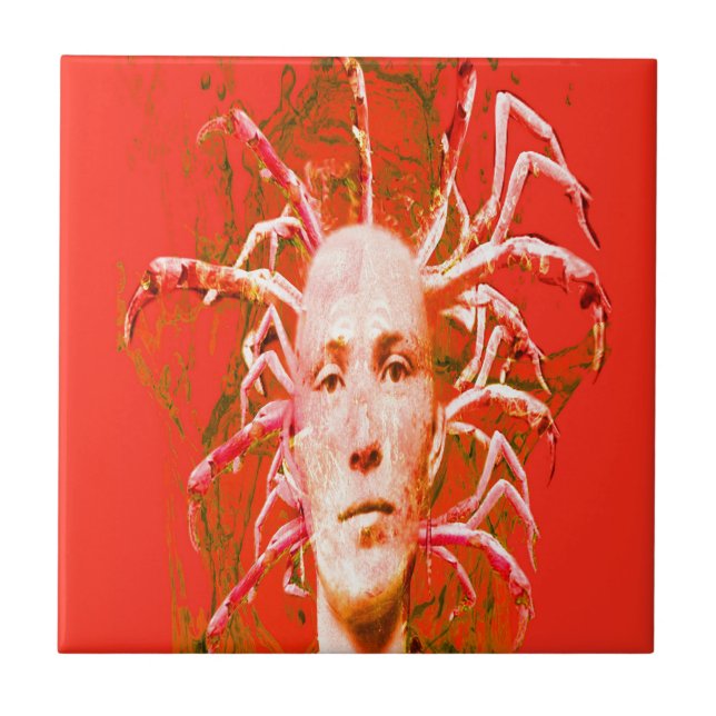 Azulejo De Cerâmica Escorpião Vermelho (Frente)