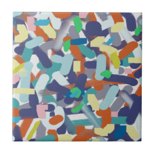 Azulejo De Cerâmica Escovas de Tinta abstrato