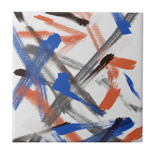 Azulejo De Cerâmica Escovas de Tinta abstrato
