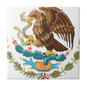 Azulejo De Cerâmica Escudo Nacional do México - Emblema Mexicano