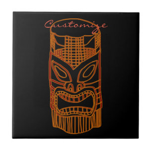 Azulejo De Cerâmica Escultura Dourado Thunder_Cove de Tiki