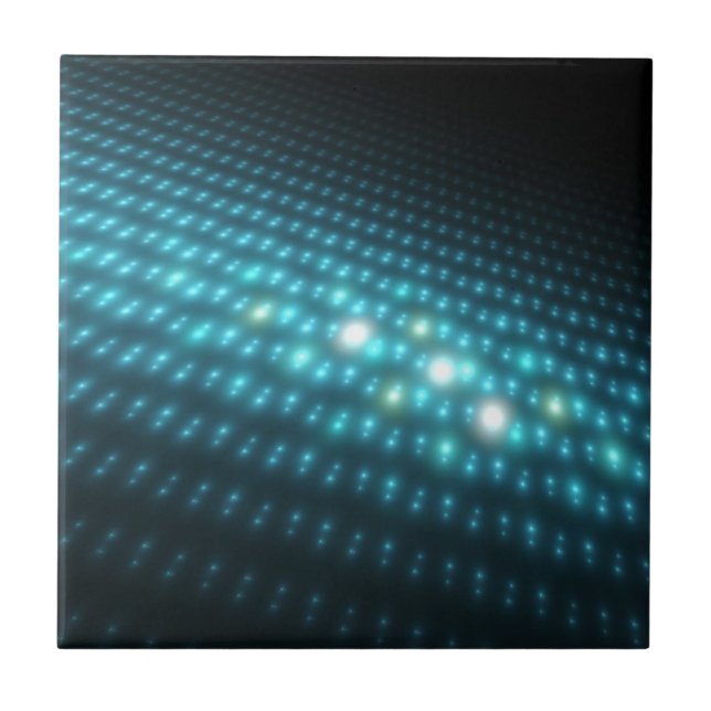 Azulejo De Cerâmica Esferas azuis 3D (Frente)