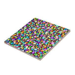 Azulejo De Cerâmica Esferas de Cores Psicodélicas