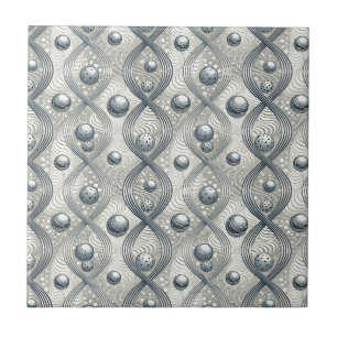 Azulejo De Cerâmica Esferas de Onda Abstrata Moderna Padrão Futurista