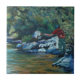 Azulejo De Cerâmica Esgueirando-se no Arco-íris