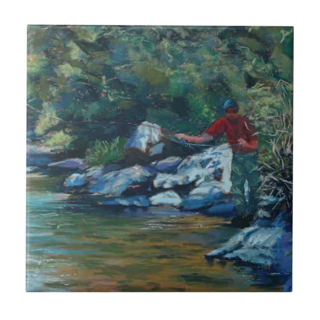 Azulejo De Cerâmica Esgueirando-se no Arco-íris (Frente)