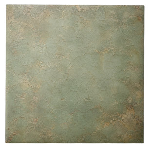 Azulejo De Cerâmica Esmalte Verde Espuma do Mar Rústico Trincado