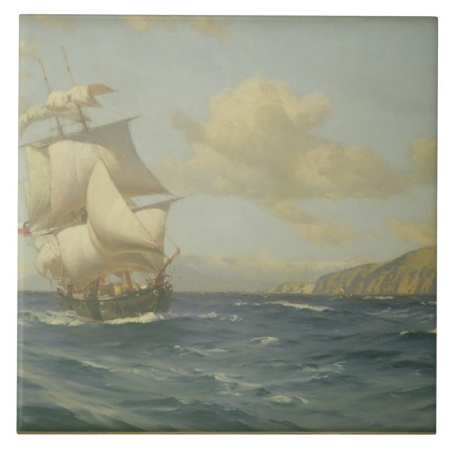 Azulejo De Cerâmica Esmeralda, 1908 (óleo em canvas) (Frente)