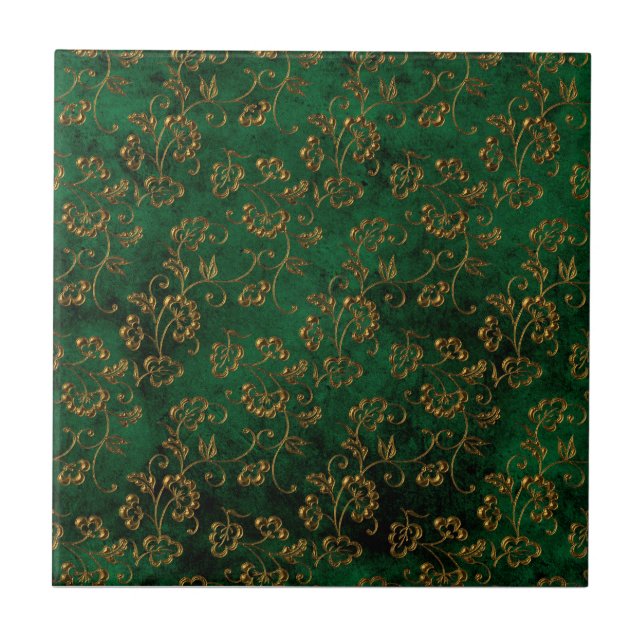 Azulejo De Cerâmica Esmeralda Old Gold (Frente)