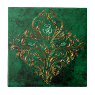 Azulejo De Cerâmica Esmeralda Old Gold