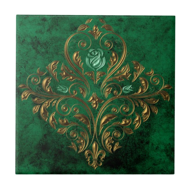 Azulejo De Cerâmica Esmeralda Old Gold (Frente)
