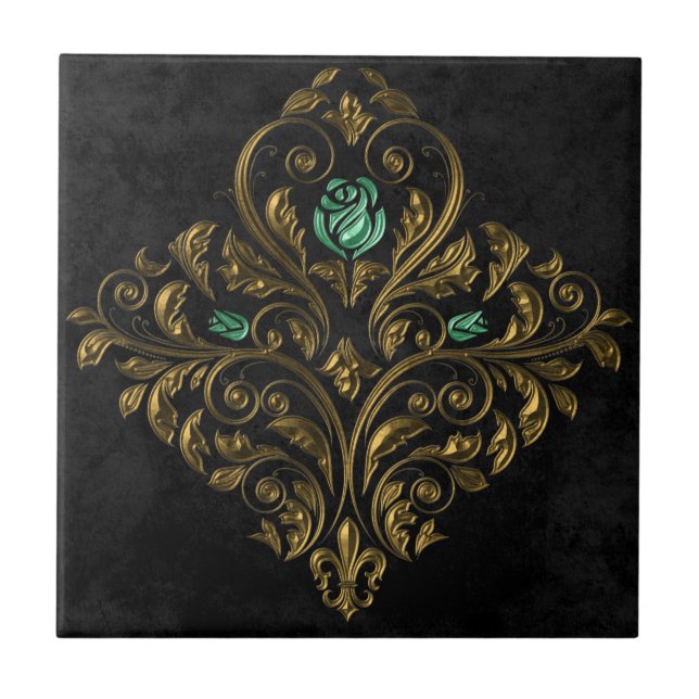 Azulejo De Cerâmica Esmeralda Old Gold (Frente)