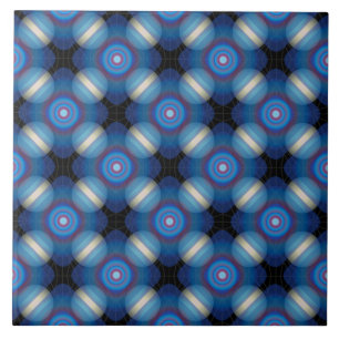 Azulejo De Cerâmica Espaço Geométrico Azul