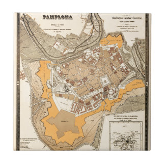 Azulejo De Cerâmica Espanha 1882 de Pamplona