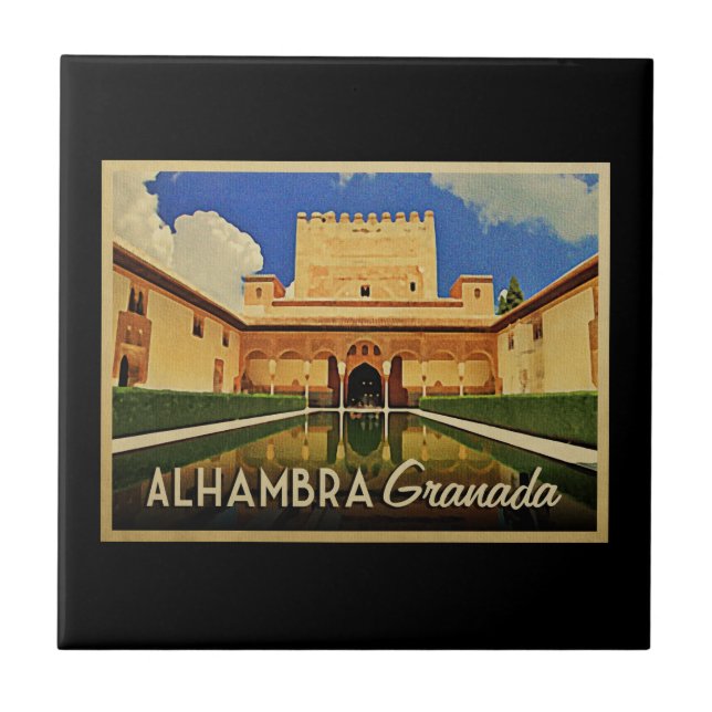 Azulejo De Cerâmica Espanha Alhambra Granada (Frente)