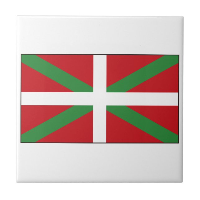 Azulejo De Cerâmica Espanha Basque da bandeira (Frente)