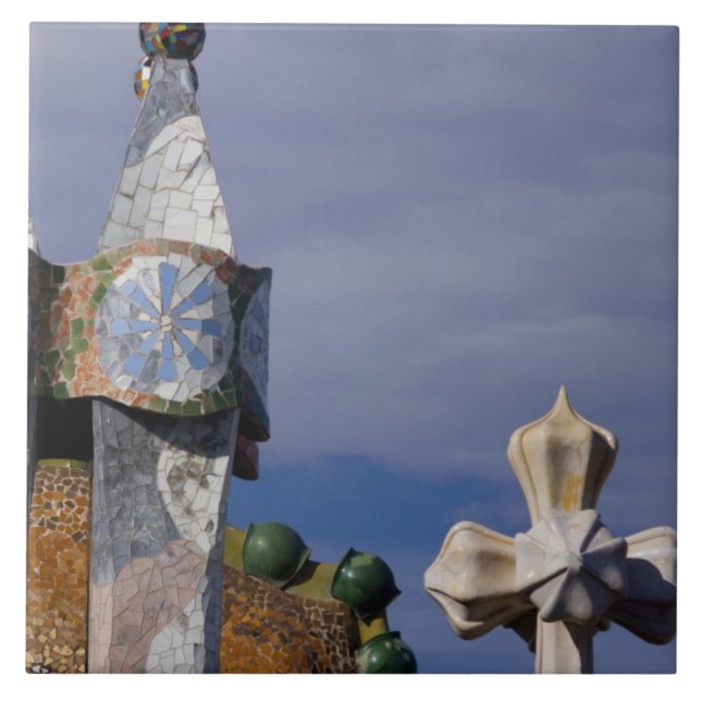 Azulejo De Cerâmica Espanha, Catalunha, Barcelona. Casa Batllo (1906)3 (Frente)