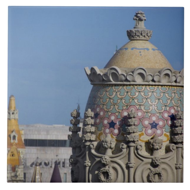 Azulejo De Cerâmica Espanha, Catalunha, Barcelona. Teto de Barcelona (Frente)
