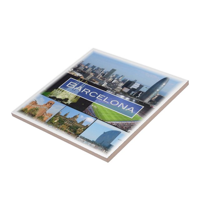 Azulejo De Cerâmica espanha zES003 BARCELONA, (Lateral)