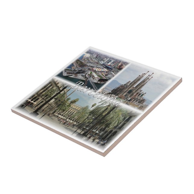 Azulejo De Cerâmica espanha zES031 BARCELONA, (Lateral)