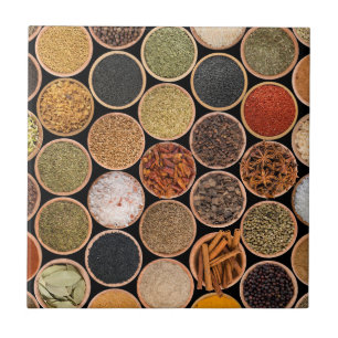 Azulejo De Cerâmica Especiarias e ingredientes de comida