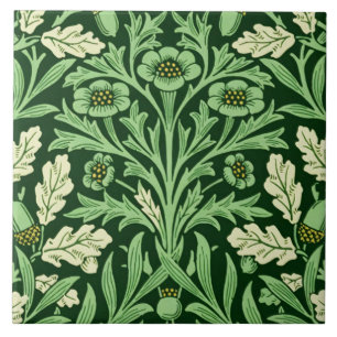 Azulejo De Cerâmica Espelho de William Bolotas & Folhas de Carvalho Ja
