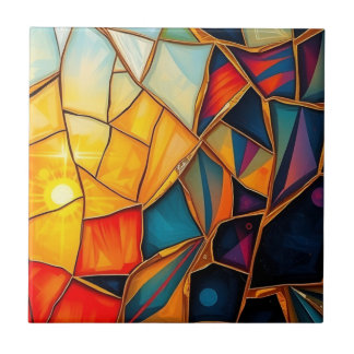 Azulejo De Cerâmica Espelho Geométrico B