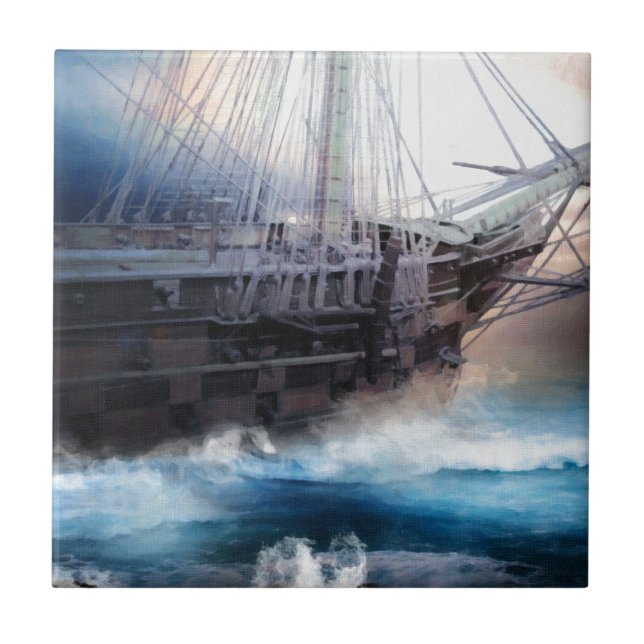 Azulejo De Cerâmica Esperança dentro da tempestade (Frente)