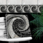 Azulejo De Cerâmica Espiral das ondas do mosaico - mármore e pérolas<br><div class="desc">Espiral das ondas do mosaico - mármore e pérolas</div>