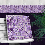 Azulejo De Cerâmica Espiral Mosaico - Ametista em pérola<br><div class="desc">Espiral Mosaico - Ametista em pérola</div>