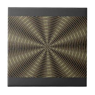 Azulejo De Cerâmica Espiral preto e castanho