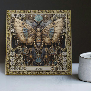 Azulejo De Cerâmica Espírito Animal Borboleta Tribal Enfeitiçada