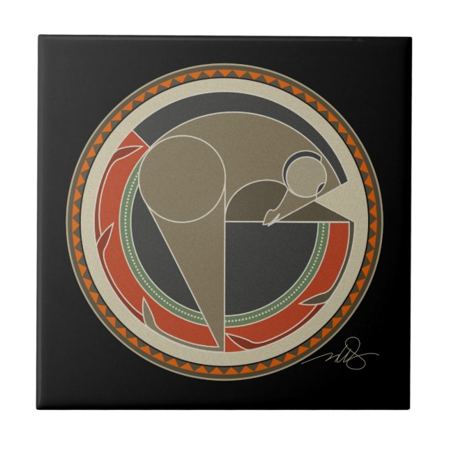 Azulejo De Cerâmica Espírito De Cavalo (Frente)