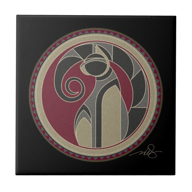 Azulejo De Cerâmica Espírito De Gato (Frente)