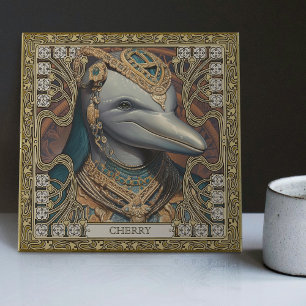 Azulejo De Cerâmica Espírito de Golfinho Místico Tributo Tribal Person
