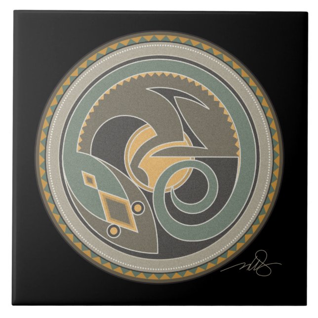 Azulejo De Cerâmica Espírito De Lizard (Frente)