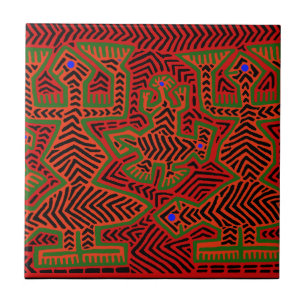 Azulejo De Cerâmica Espíritos Mola Índios Kuna