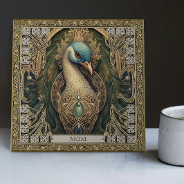 Azulejo De Cerâmica Esplendor Mystical Peacock Místico Personalizado