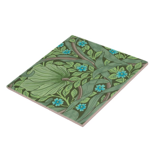 Azulejo De Cerâmica Esqueça-me-Nots, Wallpaper de William Morris (Lateral)