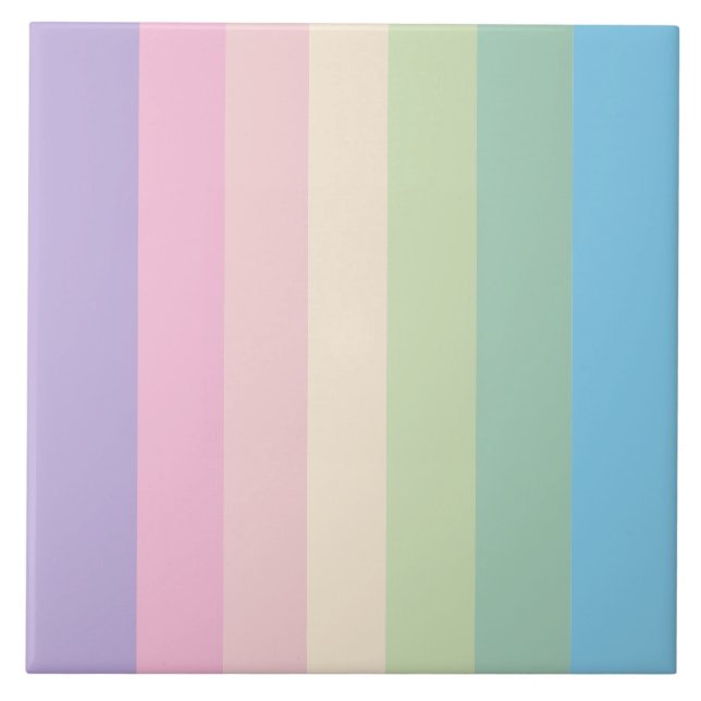 Azulejo De Cerâmica Esquema de cores pastel de primavera (Frente)