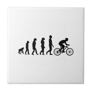 Azulejo De Cerâmica Esquema de Evolução Humana do Ciclismo Moderno