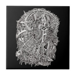 Azulejo De Cerâmica Esquerda, por Brian Benson