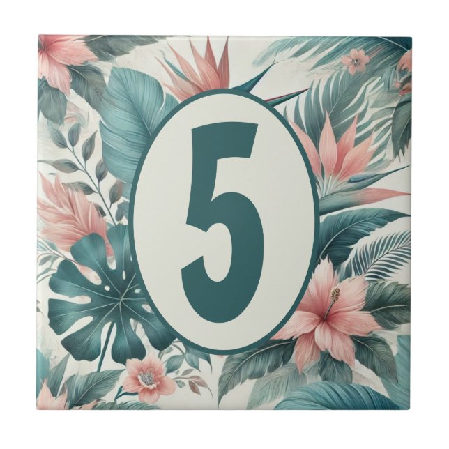 Azulejo De Cerâmica Essência tropical personalizável (Frente)