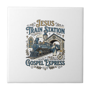 Azulejo De Cerâmica Estação de Trem de Jesus Gospel Express Estação de