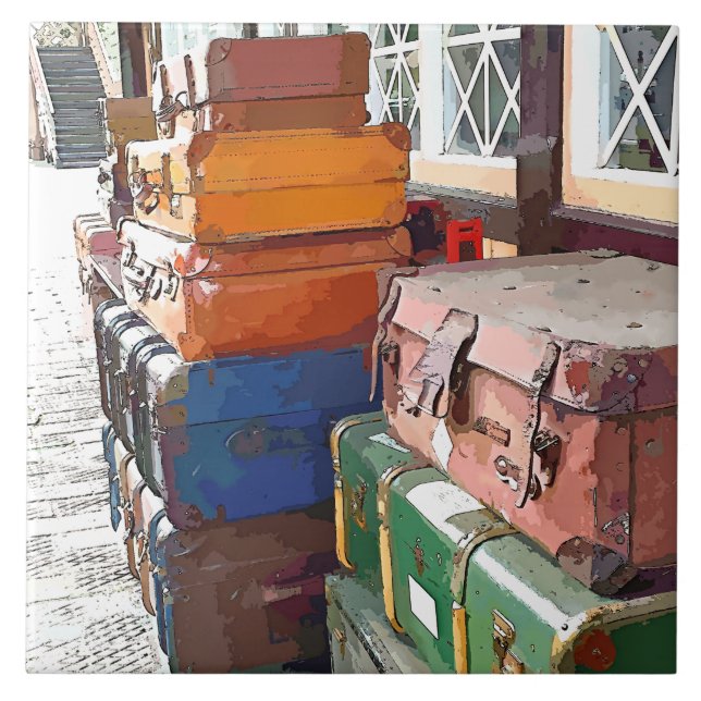 AZULEJO DE CERÂMICA  ESTAÇÕES DE COMBOIO (Frente)