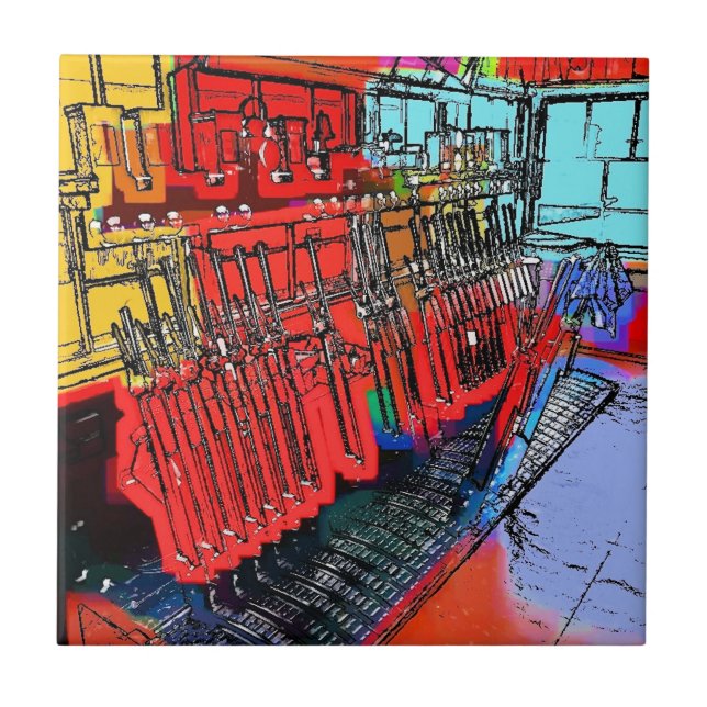 AZULEJO DE CERÂMICA  ESTAÇÕES DE COMBOIO (Frente)