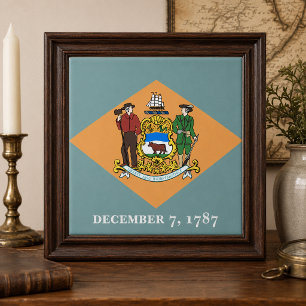 Azulejo De Cerâmica Estado de Bandeira de Delaware