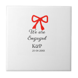 Azulejo De Cerâmica Estamos engajados a adicionar a letra vermelha arc